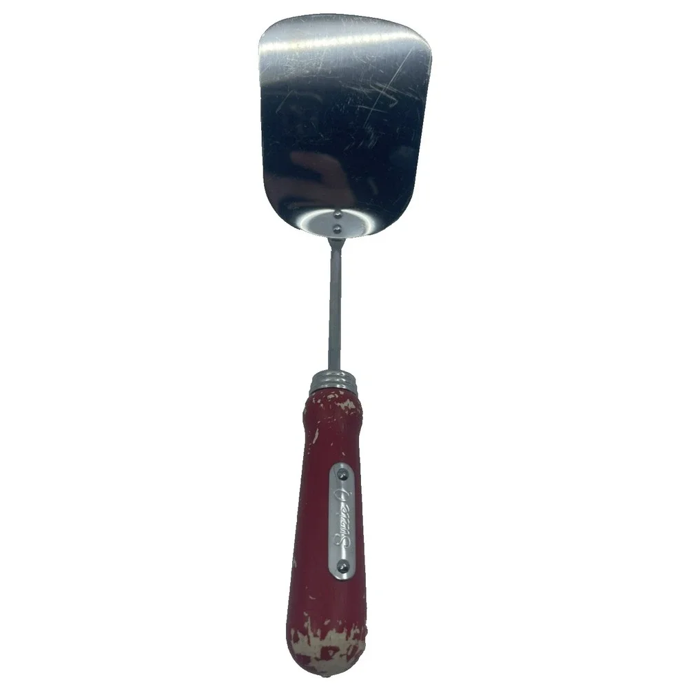 Vtg Suzie Q Spatula Flipper Stainless Red Wood Handle USA 12